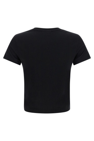 'Baby Fox' cropped T-shirt Black