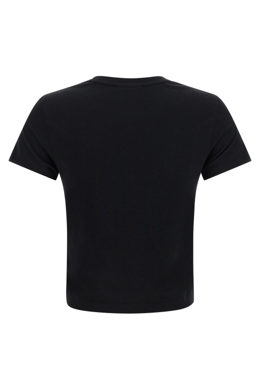 'Baby Fox' cropped T-shirt Black