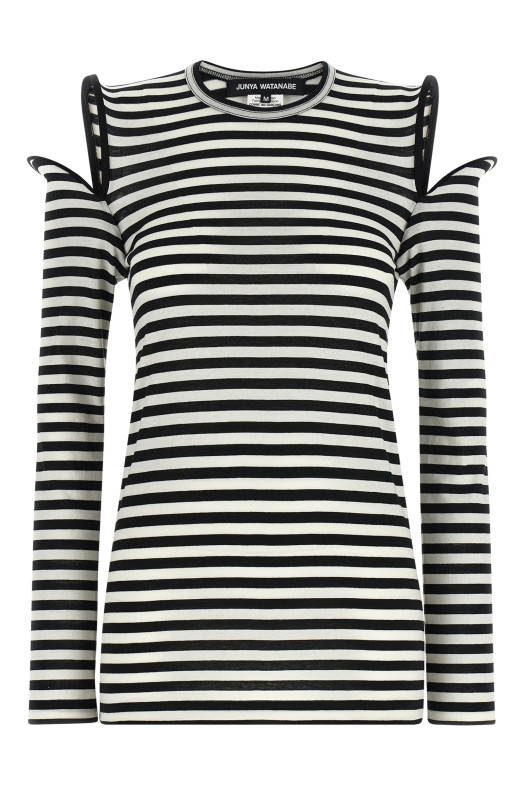 Sculptural shoulder t-shirt Black-grey