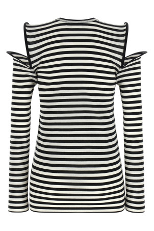 Sculptural shoulder t-shirt Black-grey