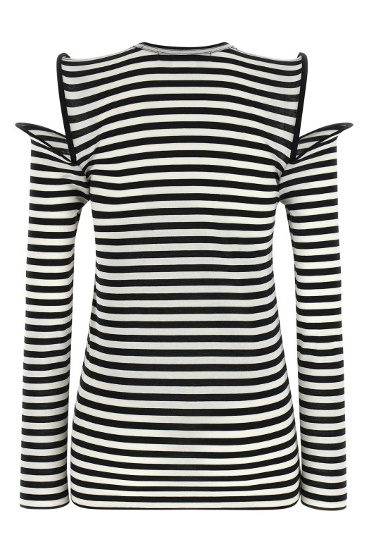 Sculptural shoulder t-shirt Black-grey