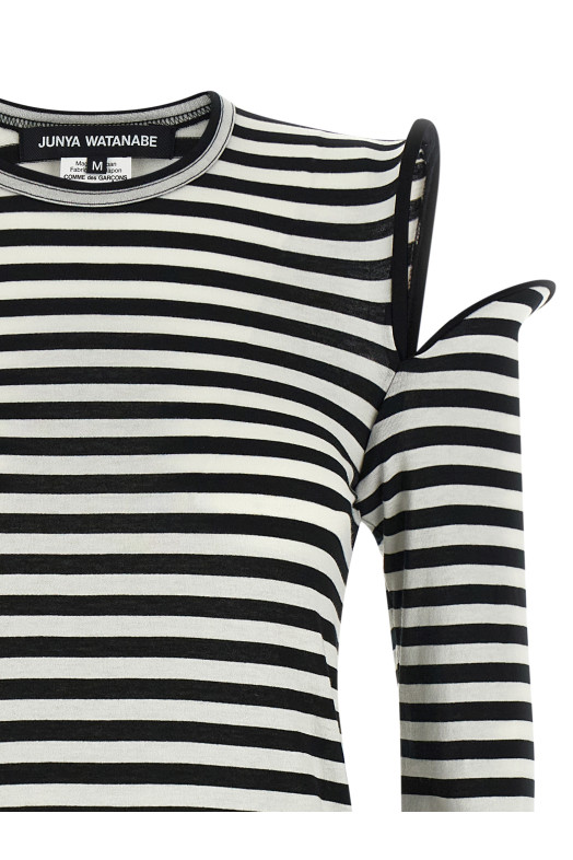 Sculptural shoulder t-shirt Black-grey