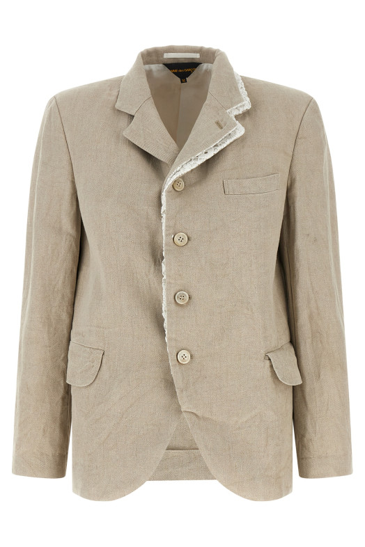 Double layer lapel blazer Beige