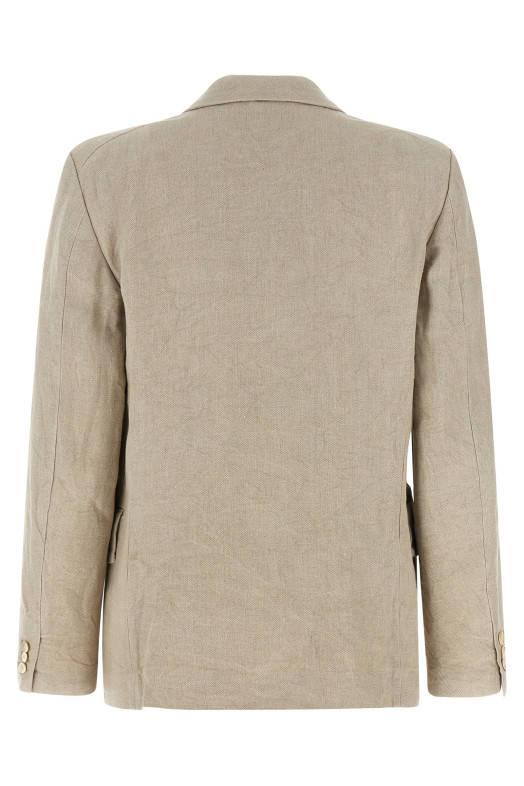 Double layer lapel blazer Beige