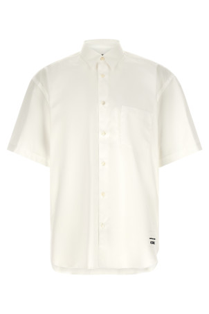 Logo embroidery shirt White