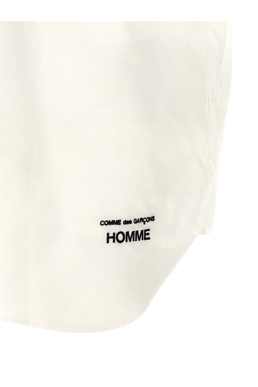 Logo embroidery shirt White