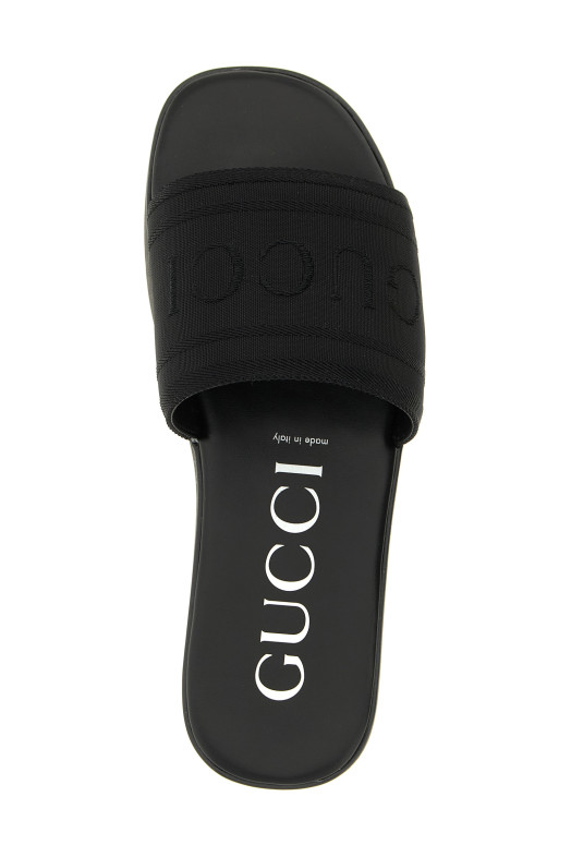 Jacquard logo slides Black