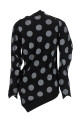Polka dot maxi cardigan Black-grey