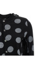 Polka dot maxi cardigan Black-grey