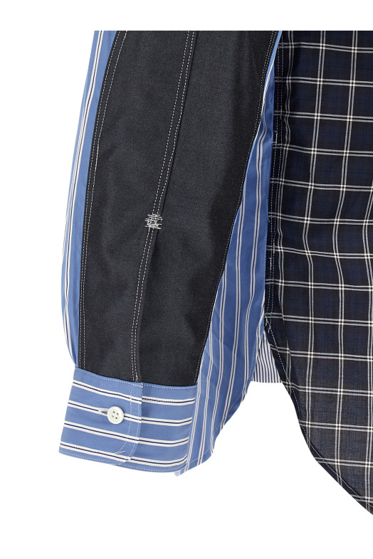 Patchwork shirt Blue