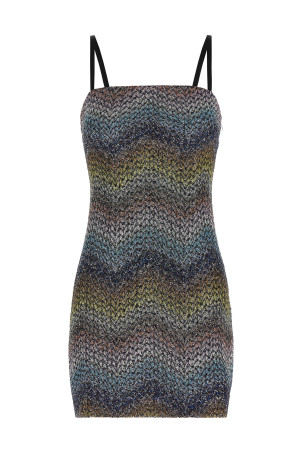 Lamé viscose dress Multicolor