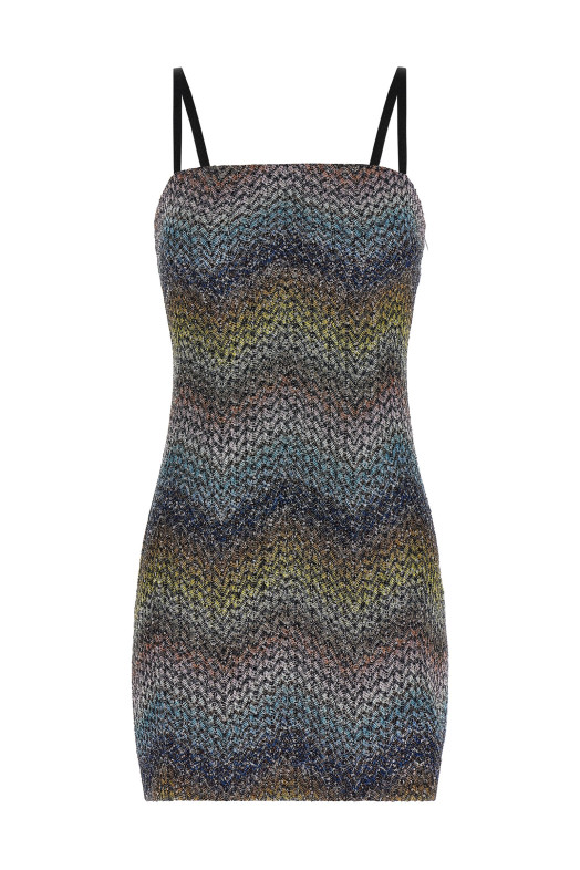 Lamé viscose dress Multicolor