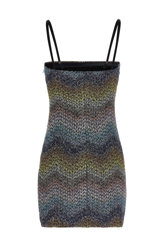 Lamé viscose dress Multicolor