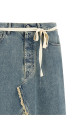 Raw hem denim skirt BLUE
