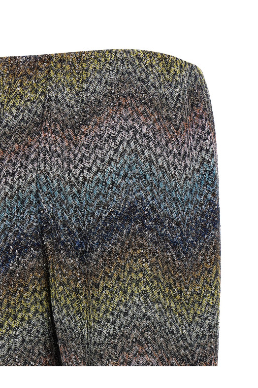 Lamé viscose pants Multicolor