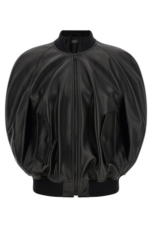 Hood bomber jacket Black
