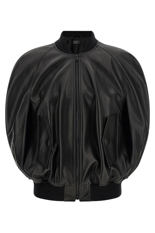 Hood bomber jacket Black