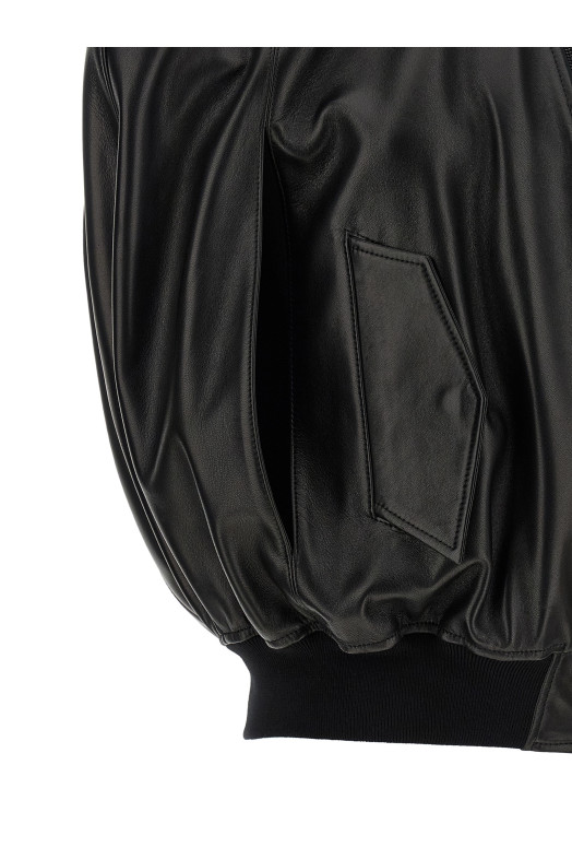 Hood bomber jacket Black