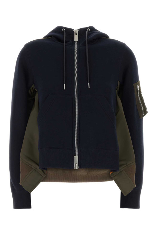 Two-tone jersey and nylon jacket SACAI (2608496)