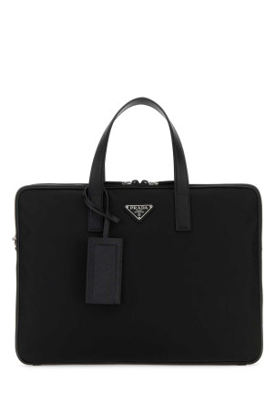 Black nylon brief case Black PRADA (2VE005VXOO2DMH)