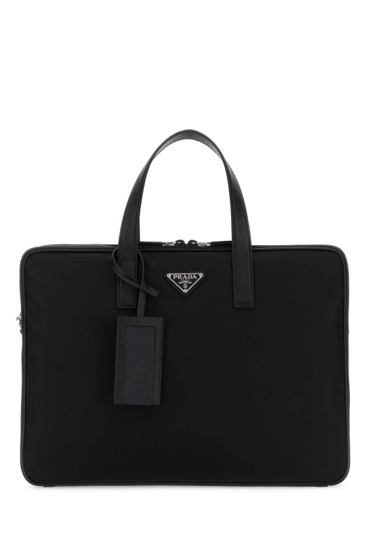 Black nylon brief case Black PRADA (2VE005VXOO2DMH)