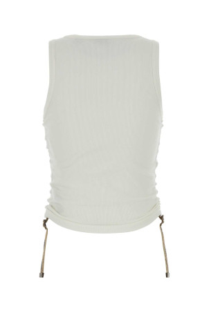 White stretch cotton tank top BURBERRY (8123631)