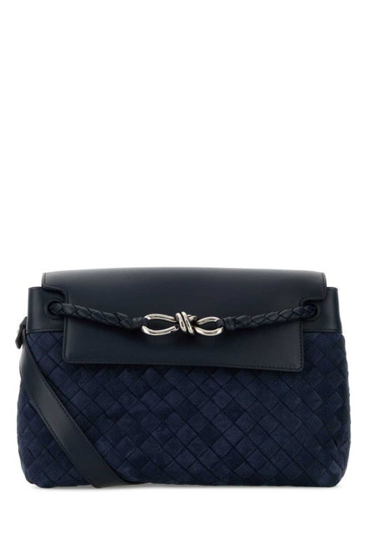 Navy blue suede small Andiamo crossbody bag BOTTEGA VENETA (815781V1QE5)