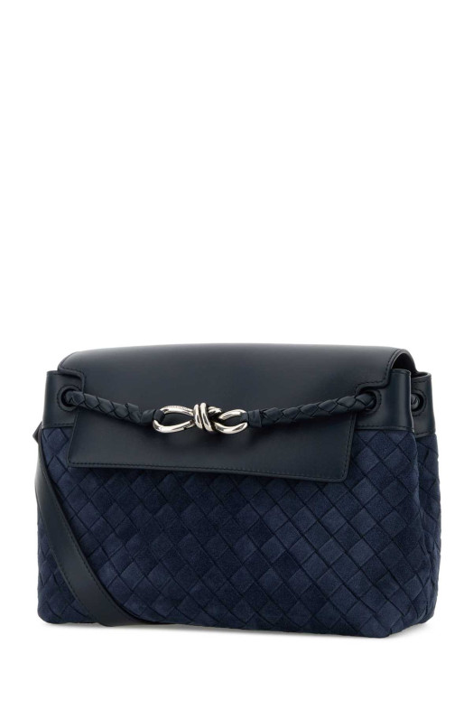 Navy blue suede small Andiamo crossbody bag BOTTEGA VENETA (815781V1QE5)