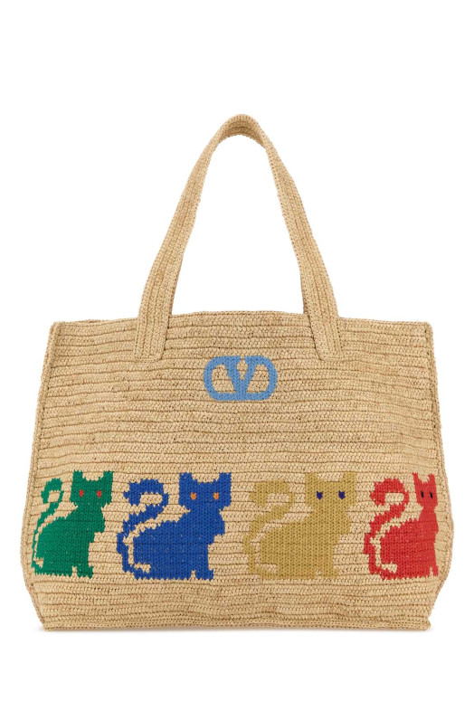 Raffia VLogo Signature shopping bag VALENTINO GARAVANI (8W2B0T04EQU)
