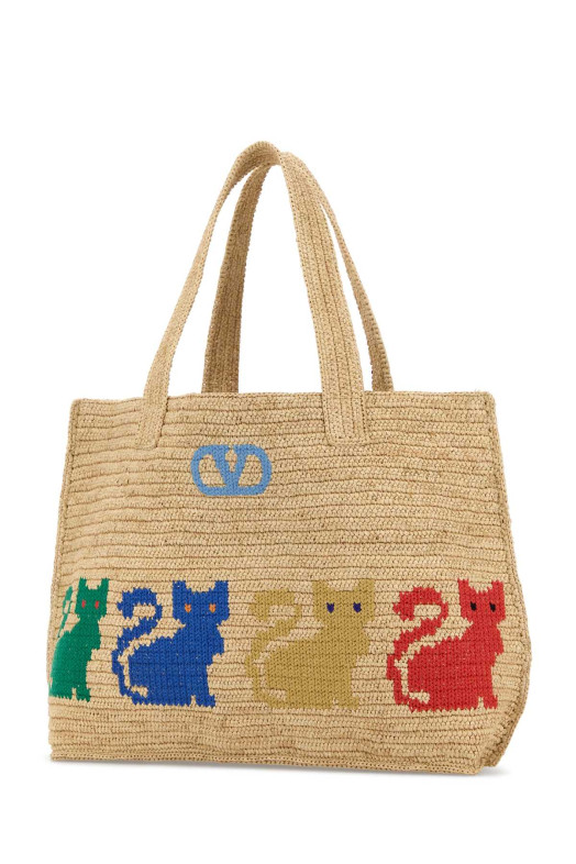 Raffia VLogo Signature shopping bag VALENTINO GARAVANI (8W2B0T04EQU)