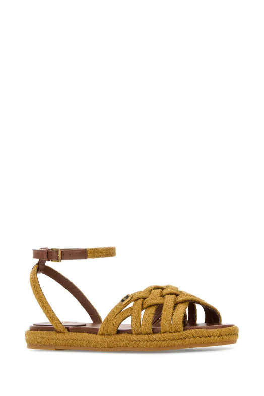 Mustard raffia VLogo Signature sandals VALENTINO GARAVANI (8W2S0NZ9AQW)