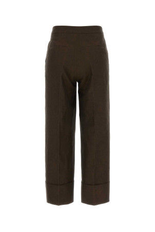 Chocolate cotton blend Colette palazzo pant PT TORINO (CDVSTTZ00STDZI33)