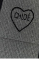 Grey wool ChloÃ© Encoeur scarf Green CHLOE (CH26SKS05WCS)