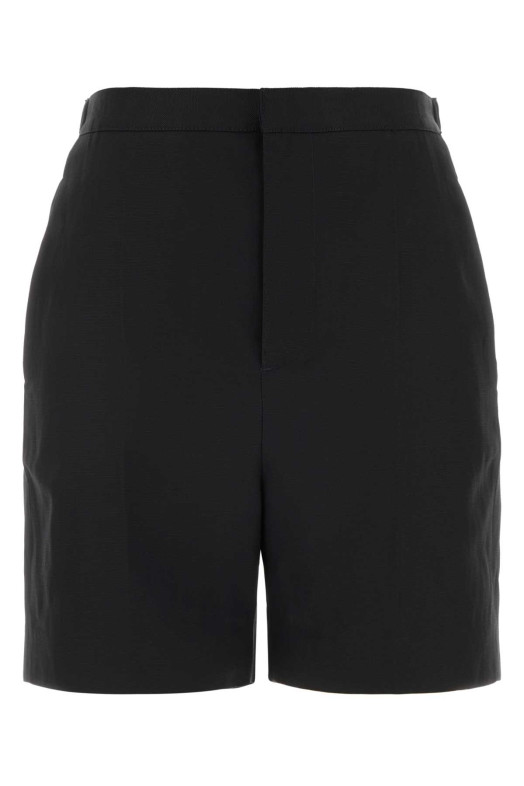 Black viscose blend Ivan bermuda shorts Black LOULOU DE SAISON (IVAN)