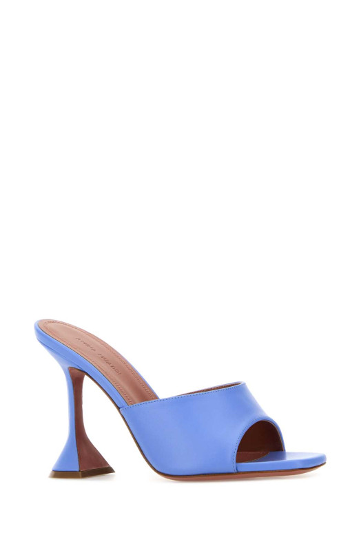 Cerulean blue nappa leather Lupita mules BLUE AMINA MUADDI (LUPITASLIPPER95)
