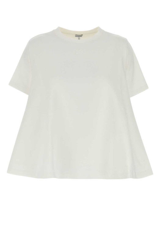 White cotton blend t-shirt White LOEWE (S540Y22X71)