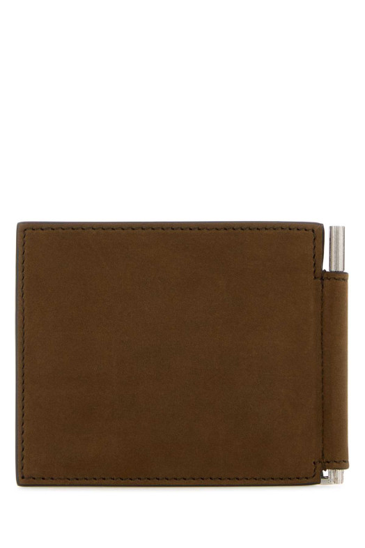 Brown nubuck wallet TOM FORD (Y0231LCL504S)