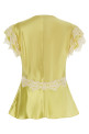 Satin and lace top Yellow