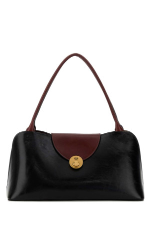 Black leather medium shoulder bag VERSACE (10234561A17428)