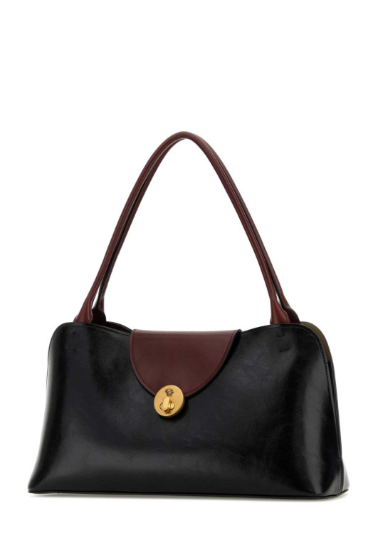 Black leather medium shoulder bag VERSACE (10234561A17428)
