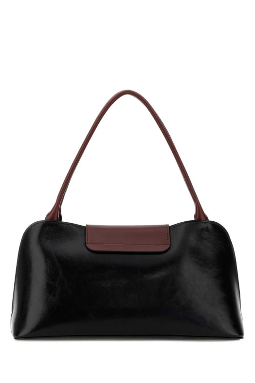 Black leather medium shoulder bag VERSACE (10234561A17428)