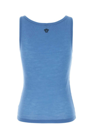 Cerulean blue wool tank top VERSACE (10236981A17548)