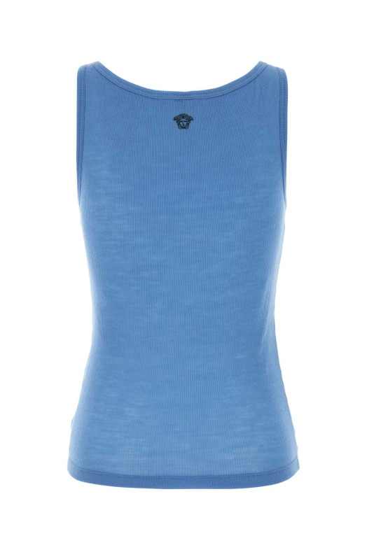 Cerulean blue wool tank top VERSACE (10236981A17548)