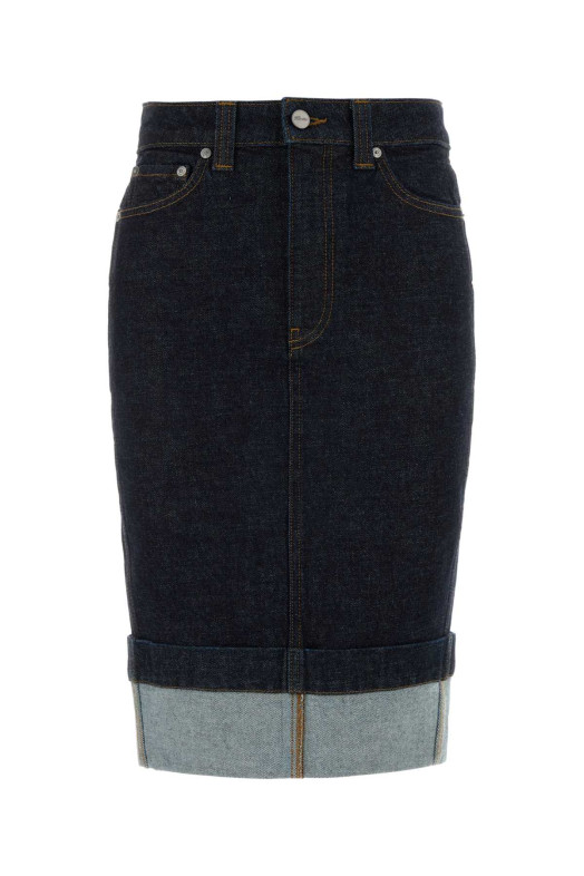 Blue denim Kendra skirt KHAITE (1189916W916)
