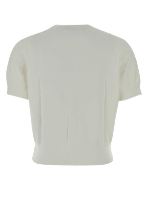 White stretch cotton blend cardigan POLO RALPH LAUREN (211A12718)