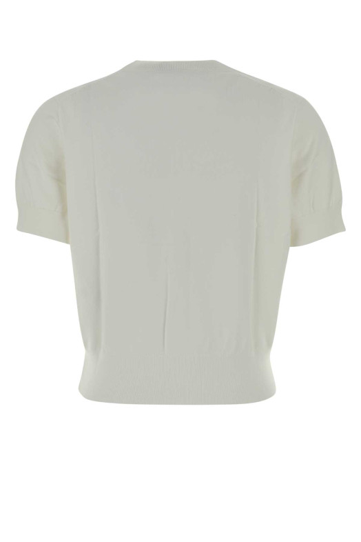 White stretch cotton blend cardigan POLO RALPH LAUREN (211A12718)