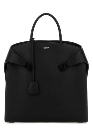 Black leather Hug handbag Black SALVATORE FERRAGAMO (241666777378)