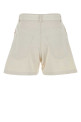White polyester and denim shorts Blue SACAI (2608435)