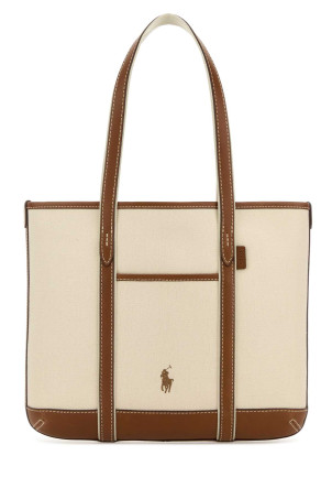 Sand canvas shoulder bag POLO RALPH LAUREN (428P03085)
