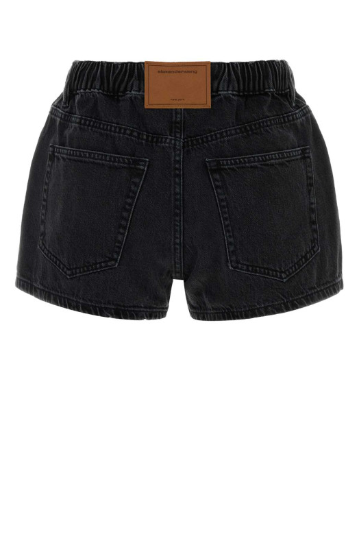 Black denim shorts ALEXANDER WANG (4DC2264168)